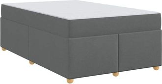 vidaXL Estructura De Cama Con Colch&oacute;n Gris Oscuro 120 X 190 Cm Tela Vidaxl