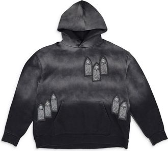Who Decides War by Ev Bravado Black Faded Pullover Hoodie