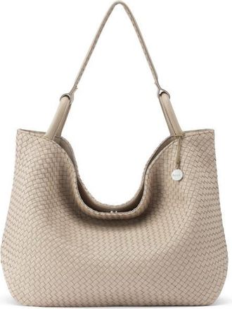 The Sak Los Feliz Large Tote Leather Bag in Woven Sand at Nordstrom