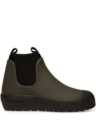 Bally high-top curling boots - men - Lamb Shearling/Nylon/Calf Leather/Rubber/Elastane - 40 - Green