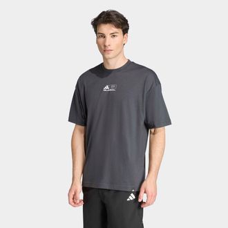 adidas T-Shirt ADIDAS PERFORMANCE GFX TEE GLOB Q4, Herren, Gr. XXL, grau (carbon), Obermaterial: 65% Polyester, 35% Baumwolle, Shirts T-Shirt, sportlicher St