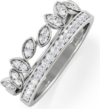 The Diamond Store Interlocking Marquise Stacking Lab Diamond Ring 0.25ct in 925 Silver