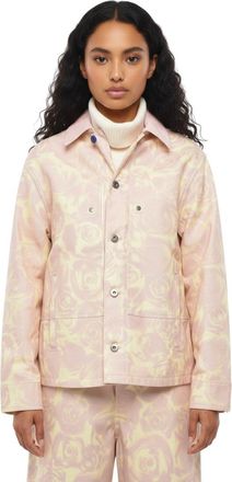 Burberry Pink Floral Shirt Collar Jacket