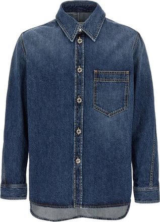 Givenchy Couture Seam Overshirt - Heren - Spijkeroverhemden - Blauw - L - Katoen - Overhemden