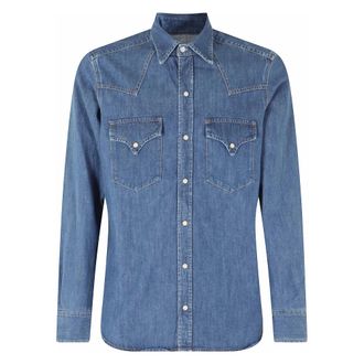 Fortela Texan Shirt - Heren - Spijkeroverhemden - Blauw - XL - Katoen - Overhemden