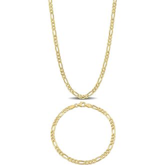 Delmar Figaro Chain Bracelet & Necklace Set in Gold at Nordstrom Rack
