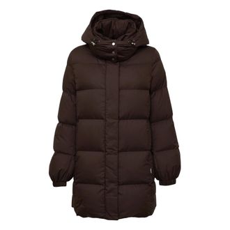 Add Jassen, Dames, Bruin, XS, Donsjas met afneembare capuchon