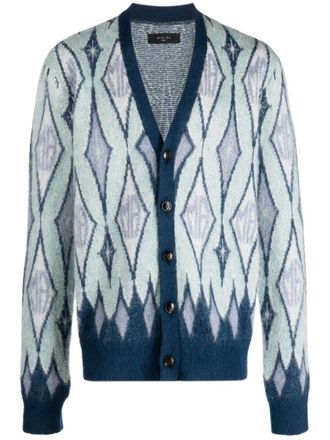 Amiri Vest met geometrisch patroon - Blauw