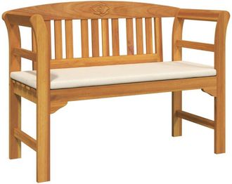 vidaXL Banco Con Coj&iacute;n Acabado De Aceite Natural 114 X 46 X 82,5 Cm Vidaxl