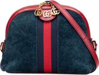Gucci Pre-owned Womens Suede Crossbody Bag - Dark Blue Leather - One Size