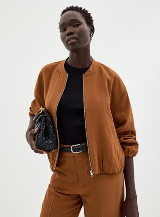 Contemporaine Womens Elastic cuffs flowy jacket