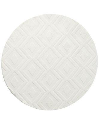 Beliani Tappeto Moderno Per Soggiorno Jacquard &Oslash; 160 Cm A Pelo Corto Bianco Sporco Kevirel