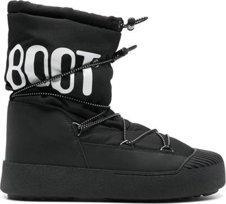 Moon Boot Zwarte Winterlaarzen Slip-On Stijl - Heren - Winterlaarzen - Zwart - 44 EU - Nylon - Schoenen