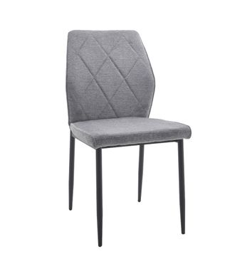 Home Heavenly Pack 4 sillas tapizadas detalle rombos gris