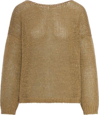 Roberto Collina OPENWORK SWEATER WITH DROPPED SHOULDERS IN COTTON BLEND - Roberto Collina - Woman