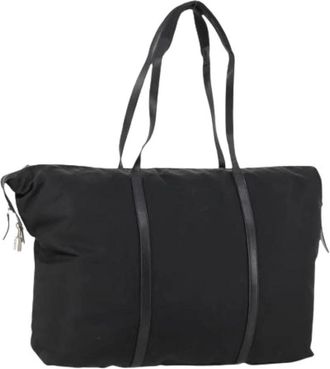 Prada Pre-owned Tote Bags, female, Black, Size: ONE SIZE Pre-owned Vintage Boston Bag