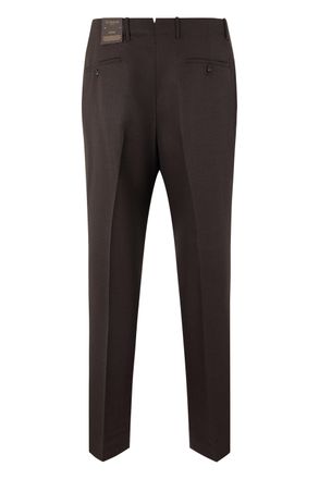 Slowear Pleated Virgin Wool Trousers - Brown