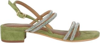Coral Blue Stijlvolle Sandalen voor Zomeroutfits - Dames - Sandalen met hakken - Groen - 38 EU - Schoenen