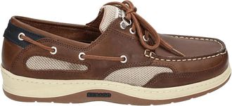 Sebago Bruin leren casual bootschoenen - Heren - Bootschoenen - Bruin - 41 1/2 EU - Leer - Schoenen