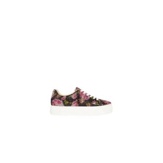Betsey Johnson Womens Sidny Florals Sneakers In Black/pink Floral
