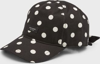Kate Spade New York spaced picture polka-dot bow baseball cap