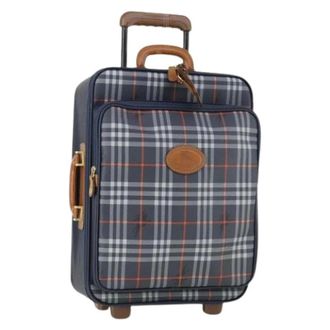 Burberry Pre-owned Weekend Bags, female, Blue, Size: ONE SIZE Pre-owned Trunk Weekend Bag