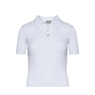 Silvian Heach Top con Colletto e Design Goffrato - - Tops - Donna - Bianco - L
