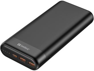 Sandberg 420-62 Powerbank 20000mah 65w Qc3.0 Usb-c/2xusb-a Schwarz