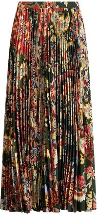 Etro paisley-print pleated midi skirt - women - Elastane/Polyester - 40 - Neutrals