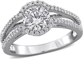 Delmar Dew Lab Created Moissanite Ring in Metallic Silver at Nordstrom Rack, Size 5
