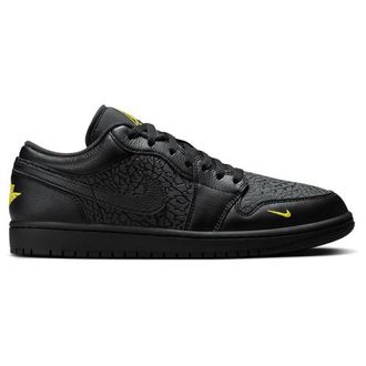 Nike Jordan Mens Air 1 Low SE - Shoes Black/Tour Yellow Size 10.0