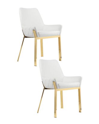Pangea Home Set Of 2 Hudson Diamond Tufted Chairs