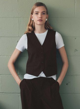 Twik Womens Dressy vest with small buttons