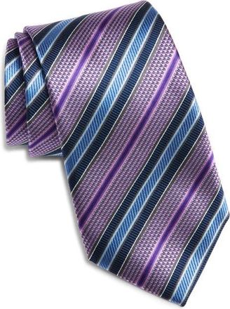 Nordstrom Stripe Silk Tie in Purple at Nordstrom