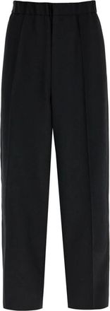 Jil Sander Tailored Straight Leg Broeken - Heren - Wijde Broeken - Zwart - XL - Leer - Broeken