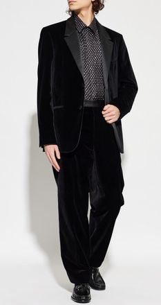 Fendi Silk Shirt With Polka Dot Pattern, Mens, Black