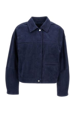 DESA 1972 Olive Blue Leather Suede Jacket