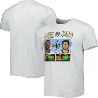 Homage Mens Homage Jarvis Landry & Tyrann Mathieu Heather Gray New Orleans Saints NFL Jam Tri-Blend T-Shirt at Nordstrom, Size Medium