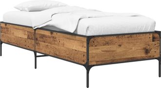 vidaXL Estructura De Cama Madera Envejecida 80 X 200 Cm Vidaxl