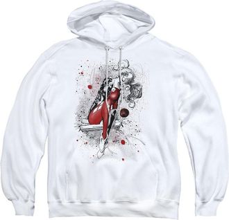 Gildan Justice League of America Harley Sketch Adult Pull Over Hoodie / Hooded Sweatshirt