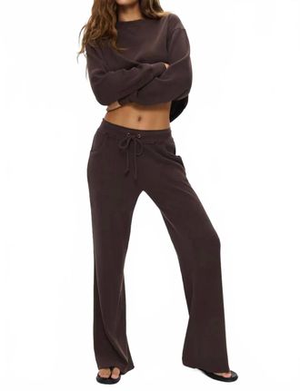 Frankies Bikinis Emma Thermal Pant In Walnut