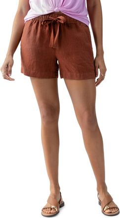 Sanctuary Always Linen Shorts In Rich Clay