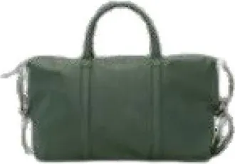 Les Deux Tassen, Heren, Groen, ONE Size, Leer, Leren Weekendtas