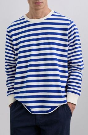 Scalpers Mixedstriped Ls Tee in Darkblue at Nordstrom, Size X-Small Eu