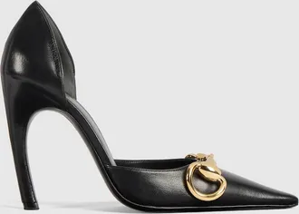 Gucci Womens Boulevard Pump, Black, Leather