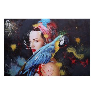 Hhg Hhg - Nunca Usado] Pintura Al &Oacute;leo Mujer 764, Pintura Mural Lienzo, Pintado A Mano Mural Xl, 80x120cm