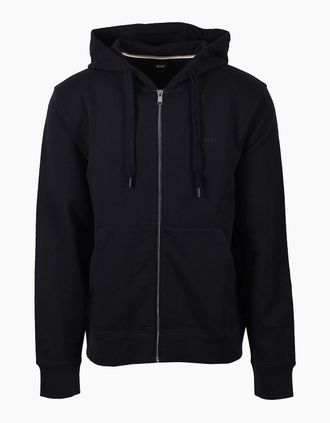 HUGO BOSS Mens BOSS BLACK H-SPENCE ZIP THRU SWEATSHIRT DARK BLUE - Navy - Size: 38