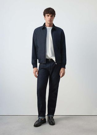 Mango Giubbotto misto cotone water repellent blu notte - Uomo - XXL - MANGO MAN
