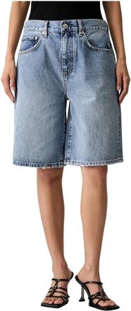 Anine Bing Denim Shorts - Dames - Denim shorts - Blauw - W28 - Denim - Korte Broeken