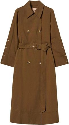 Twinset Jassen, Dames, Bruin, XS, Trench Coats